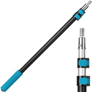 Bates- Telescoping Pole, 2.4 to 6 Ft Long, Black & Teal, Paint Roller Extension Pole for Painting