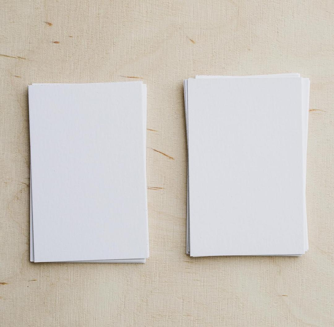 3,5x5" Small Blank White Cards (Set of 100) - Thick, Heavy, Plain White Card Stock for Writing, Stamping, Drawing - Make Your Own Note, Thank You, Index Cards.
