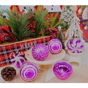 Christmas Ornaments Set 9ct Christmas Tree Decoration Ornament Balls Decor Baubles for Xmas Trees Decor Holiday Party Wedding Decoration