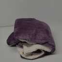 NANPIPER Couch Blanket Reversible Sherpa Flannel Blanket Ultra-Soft Plush Warm Fleece Microfiber (60"x80",Cassis Purple)