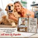 4 x Dog Memorial Photo Frame Ornament, Personalized Picture Frame Ornament for Pet Remembrance, Wooden Photo Keepsake for Tree Decorations, Sympathy Gifts for Loss of Dog