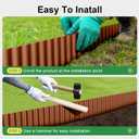 Land Guard Corrugated Garden Edging Border, 6"25' Landscape Paver Edging, Tall Landscape Edging, Fence for Garden, Flower Bed, Lawn and Landscape Edging (Red Rust)