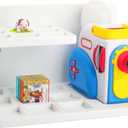 Taladad Wall Shelf Compatible with Little Tikes for Story Dream Machine Books Starter Set, for Little Tikes for Storytime Audio Play Real for Littles Character Storage Floating Shelves Blue (White)