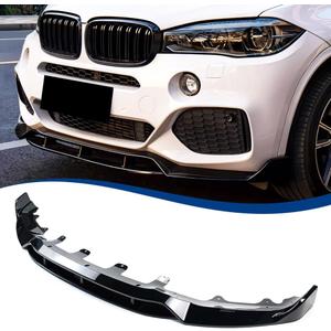 F15 Front Lip Compatible with (2014-2018) BMW X5 F15 M-Sport Model ABS Gloss Black Air Splitter Bumper Spoiler