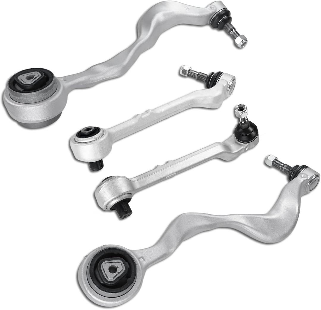 4 pc Front Lower Forward & Rearward Control Arms w/Ball Joints Replacement For BMW 3 Series E90 128i 135i 325i 328i 330i 335d 335i 335is X1 (2WD RWD Models Only)