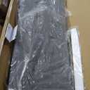 Amazon Basics Faux Linen Upholstered Tufted Headboard with Adjustable Height, King, Gray