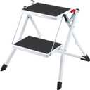 VEVOR Step Ladder 2-Step 330lbs Capacity, Ergonomic Folding Steel Step Stool with Wide Anti-Slip Pedal, Sturdy Step Stool for Adults Toddlers, Multi-Use for Household, Kitchen, Office, RVs