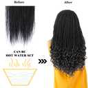 NAYOO Senegalese Twist Crochet Hair - 2 Packs 18 Inch Twist Crochet Hair for Black Women, 35 Strands/Pack Crochet Braids Hair For Braiding, Crochet Twist Hair Hot Water Setting(18 Inch, 1B)