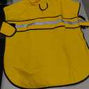 HDE Dog Raincoat Jacket Reflective Adjustable Hooded Pet Poncho Rain Coat with Leash Hole for Small to X-Large Dogs Yellow - XL