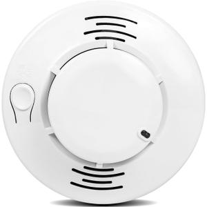 Independent Smoke Alarm, high-Decibel Alarm (85dB), LED Flashing, Silent Test Button, Easy Installation, AA Battery Powered, Traditional, Nostalgic and Stable, Suitable for bedrooms