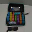 Monthly Pill Organizer 2 Times a Day, with Portable Hard Shell, Pill Cutter, 31-Day Box, Plastic Opening Pick, Monthly & Weekly Stickers, Convenient Medication Management (Black, 2 Times a Day)