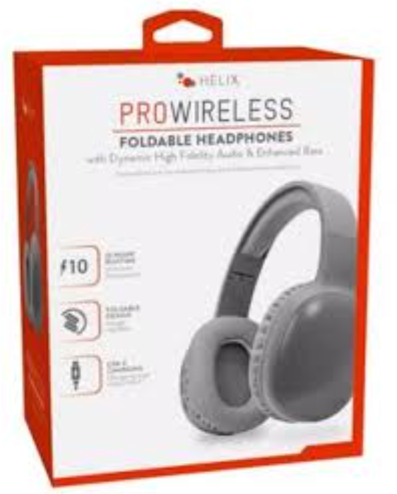 Helix Pro Wireless Foldable Headphones - Silver, 1 ct