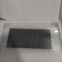 Tempered Glass Cutting Board Set, Large 12x16 Glass Cutting Board for Kitchen with 4 Non-Slip Feet, Heat & Shatter Resistant, Dishwasher Safe, Includes Bonus Sponge & Cloth, Perfect Kitchen Gift-Clear