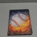 Rotating Case for iPad Air 11-inch M3 (2025) / M2 (2024), iPad Air 5th/4th Generation 10.9'', PU Leather [Built-in Pencil Holder] 360 Degree Rotating Stand Cover Auto Wake/Sleep, Baseball