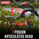 MZK 2-in-1 20V Pole Mini Hedge Trimmer & Grass Shear, 13ft Reach, Electric Hedge Trimmer with Extension Pole, Multi-Angle(Batteries and Charger Included)