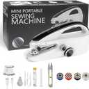Handheld Sewing Machine, Mini Sewing Machine Suitable for Sewing Clothes, Fabric, DIY, Portable Sewing Machine for Beginners, Easy One-Hand Use for Home, Travel & Quick Repairs