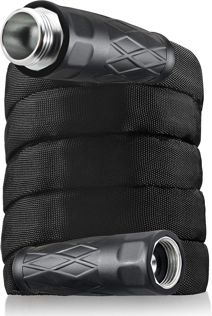 Bionic Force Garden Hose  Flexible, Lightweight Heavy-Duty Garden Hose made of High Performance MXZ-7 Fiber with Crush Resistant Aluminum Fittings - 5/8 in. Dia. x 75 ft., As Seen on TV