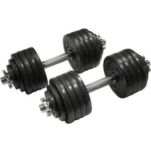 CAP Barbell Size: 105 lb Set -Two Handles Adjustable Dumbbell Weight (Pair), Chrome Finish