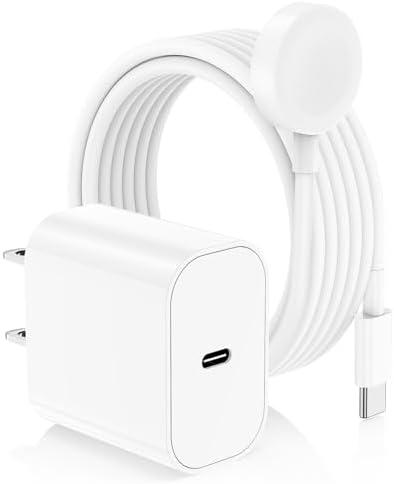 Apple Watch Charger, [ MFi Certified ] iPhone Magnetic iWatch Charger to 6ft USB C Fast Charging Cable Cord Long and Type C Wall Charger Block Plug for iWatch Series 11/10/9/Ultra/8/7/SE/SE2/6/5/4/3/2