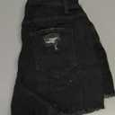 luvamia Jean Shorts for Women High Waisted Stretchy Distressed Denim Shorts Ripped Frayed Raw Hem Summer Casual Shorts (Small, Washed Black)