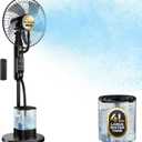 Upgraded Misting Fan with 4L Large Water Tank
1.06 Gallon Fine Mist Fan, 5 Speeds 3 Modes Misting Standing Fan with Remote, Floor Fan for Home, Bedroom, Patio