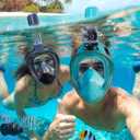Greatever Full Face Snorkel Mask, Snorkeling Gear for Adults with Latest Dry Top Breathing System and Detachable Camera Mount, Foldable Snorkel Set for Family Snorkeling Trips, Anti-Fog & Anti-Leak