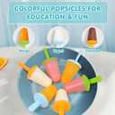 Miaowoof Silicone Popsicles Molds for Toddlers, 6-Cavity Non-BPA Premium Silicone Small Popsicle Molds, Ice Pop Mold with 6 Colorful Reusable Sticks for Kids (Red)