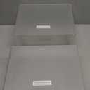 2 Pcs 10.5 Inch Large Acrylic Risers Display Stands 5 mm Thick Acrylic Shelf Riser Showcase for Collectibles Jewelry Cupcakes Food Figures Perfume Cabinet (Clear)