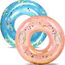 Large Swim Ring with Handles for Adults,47 Inch Classic Pool Swimming Rings Pool Inner Tubes,Inflatable Pool Floats,Pool Floaties Adult Size for Summer Pool Party Beach