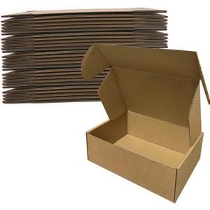9x6x3 inch Shipping Boxes Pack of 25Livejun Brown Corrugated Cardboard Box Mailer Boxes for Packaging Small Business ShippingBoxes for Birthday Wedding Party Gift Giving (9 x 6 x3)