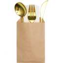 100-pack 5x7 Inches Natural Kraft Paper Bags for Bakery Cookies Treats Snacks Sandwiches Popcorn Small Gift bag