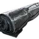 Flutesan Concrete Curing Blanket 6 x 25 Feet Multipurpose Heavy Duty Construction Insulated Tarps Outdoor Keep Warm Waterproof UV Resistant, 3.6 Mm/0.15inch Thickness, Black