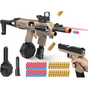 DIY Toys for Boys, Empty Shell Ejecting Design, Gifts for Boys Girls Birthday Holidays (Khaki)