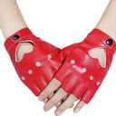 gootrades Punk Fingerless Dance Glove For Women, Jazz Style Glove, PU Leather