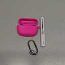 Ljusmicker for AirPods Pro Case Cover with Cleaner Kit,Soft Silicone Protective Cover for Apple AirPod Pro 2nd/1st Generation Cases for Women Men,AirPods Pro 2 Case Accessories with Keychain-Hot Pink