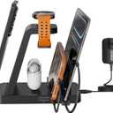 Wireless Charger for Samsung: 5 in 1 Samsung Wireless Charging Station for Galaxy S26 Ultra/S25/S24, Charger Stand for Galaxy Watch8/7/6/5/4, Charging Dock Stand for Android Multiple Devices, Black