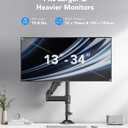HUANUO Single Monitor Arm, Adjustable Desk Mount for 13-34 inch Screens, Holds 19.8lbs, 22.44 inch Max Height, Full Motion Swivel Gaming Monitor Stand with VESA 75x75mm and 100x100mm Compatibility