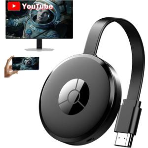 Wireless HDMI Display Adapter, AirPlay/Miracast/DLNA Screen Mirroring Dongle for i-Phone, Android, Windows & Mac, Stream Video/Audio/Photos from Phone or Laptop to TV/Monitor, No App Required