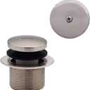 Westbrass Tip-Toe Coarse Thread Tub Trim Set with 1-Hole Overflow Faceplate, Satin Nickel, R93-07