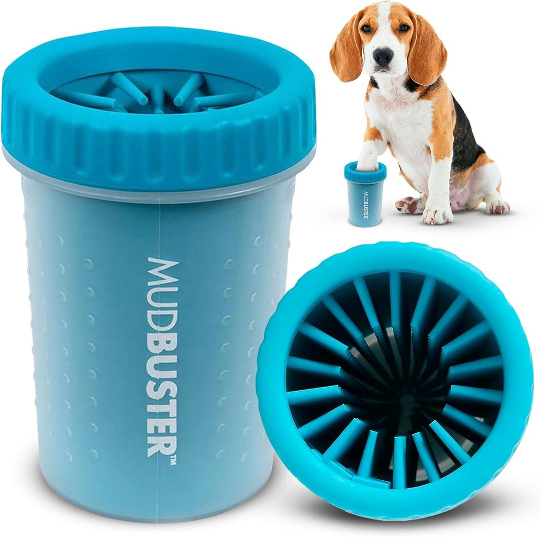 Dexas MudBuster Portable Dog Paw Cleaner, Medium, Blue - Premium Quality Pet Supplies and Accessories