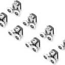 8Pcs Shower Door Double Wheels 25mm Diameter (Zinc Alloy+ABS) for Bathroom Bearing Pulleys/Runners Top/Bottom Replacement Parts (4 Upper Wheels + 4 Lower Wheels -25mm-8Pcs)