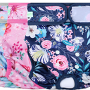 wegreeco Washable Reusable Premium Dog Diapers,Pack of 3,Small Dog Puppy & Doggy Diapers Female,Dog Period Panties Diapers Female in Heat