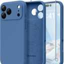 Magnetic for iPhone 17 Pro Max Case, Compatible with MagSafe, [Full Camera Protection][Screen Protector] Silicone Shockproof Protective Phone Case for iPhone 17 Pro Max 6.9", Lake Blue