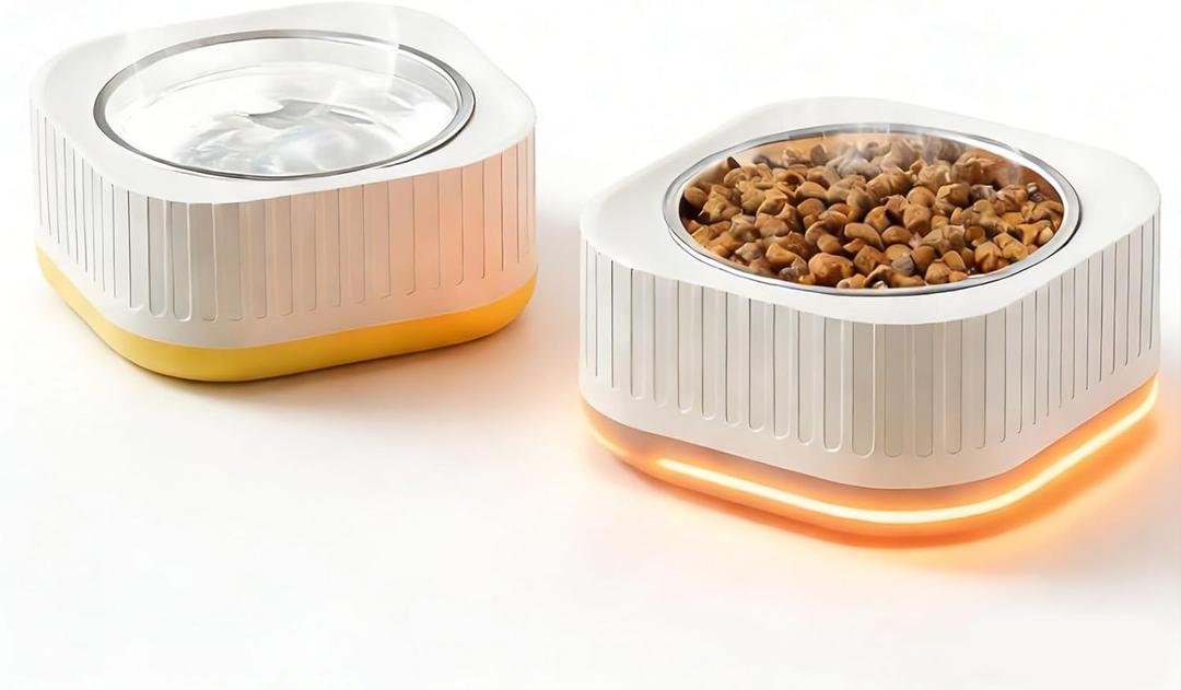 Heated Pet Bowl, Heated Water Bowl for Dogs and Cats Outdoors,Thermostatic Control Pet Heated Bowl for Winter for Dogs, Cats, Chickens, Ducks, Squirrels, Rabbits, Birds, and Animals