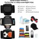 Small Duffel Bag 17 inch Carry On Weekender Bag for Travel Gym Sport (17x10x9 in) - Black