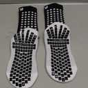 LUX Sports Anti Slip Calf Soccer Socks,Non Slip Football/Basketball/Hockey Sports Grip Pads Socks - Black