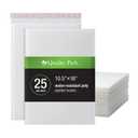 Quality Park Large Bubble Mailers, 10.5 x 16 Inch, White Poly Mailers, Padded Envelopes, Water Resistant, Self Seal Closure, 25 Per Box (QUA85925)