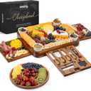 SMIRLY Charcuterie Boards Set - Large Acacia Cheese Board Set - House Warming Gifts New Home, Wedding Gift for Couple, Bridal Shower Gift, Birthday Gifts for Women