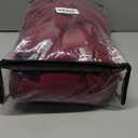 Escalier Women's Wool Trench Coat Winter Double-Breasted Jacket with Belts (Medium, Wine Red)