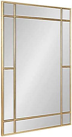 Kate and Laurel Westgate Transitional Wall Mirror, 20" x 30", Gold, Sophisticated Rectangle Mirror for Wall Decor